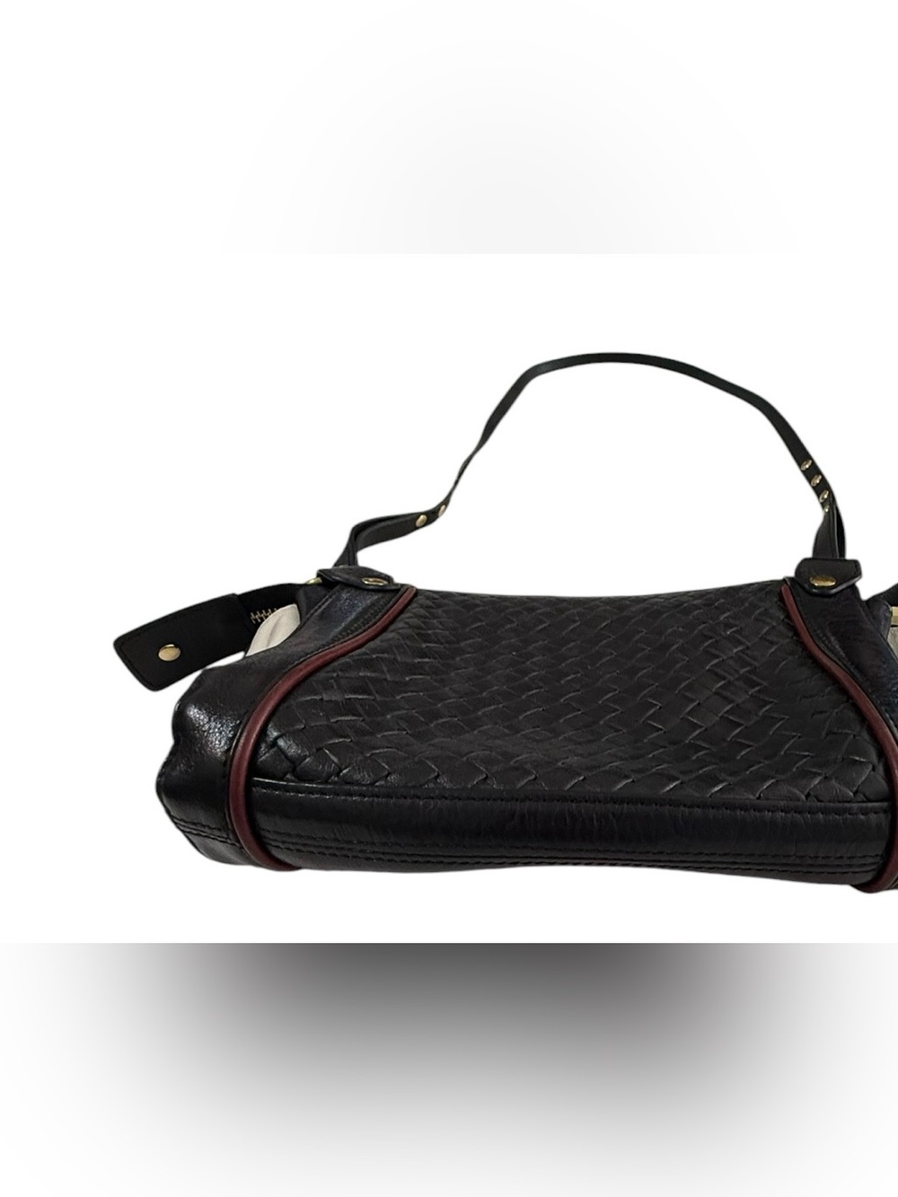 Jane Mayle Club Monaco Crossbody woven black white Bag $250 - Picture 6 of 10